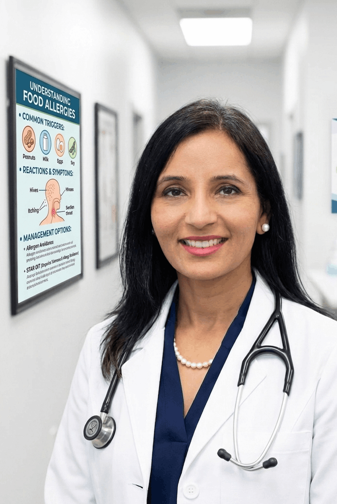 Dr Neetu Dhawan Allergist Immunologist OIT Food allergy doctor